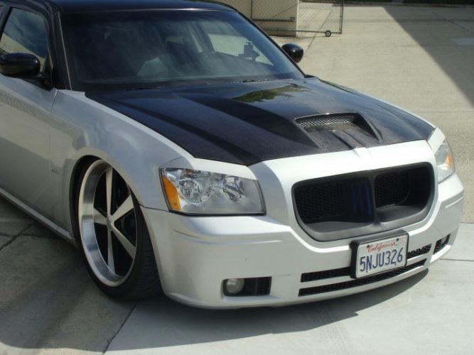 TruCarbon SRT-8 Carbon Fiber Ram Air Hood 05-07 Dodge Magnum